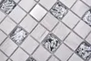Glasmosaik Steinmosaik Stahl mix holz weiss Mosaikfliese Produktbild-Vorschau 3