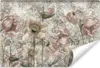 Muralo Vlies Fototapete BLUMEN Blätter Ornamente Beton Produktbild-Vorschau 1
