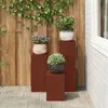 vidaXL Pflanzenständer 3 pcs Rostig Wetterfeststahl Produktbild-Vorschau 3