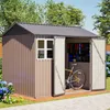 Metall Geräteschuppen Gerätehaus mit Fundament mit Fenster Produktbild-Vorschau 2