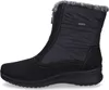 A side view of a black winter boot with a zipper and faux fur trim. Náhľad obrázku produktu