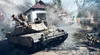 A battlefield scene with tanks and soldiers in action. Produktbild-Vorschau