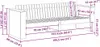 vidaXL Garten-Sofa Braun 185,5 x 60 x 62 cm Massives Produktbild-Vorschau 8