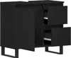 Waschbeckenunterschrank Schwarz Eiche 65x33x60 cm Produktbild-Vorschau 5