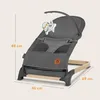 A baby bouncer with dimensions indicated by measurement lines and text. Produktbild-Vorschau