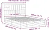 vidaXL Massivholzbett mit Regal ohne Matratze Weiß 140x200 Produktbild-Vorschau 8