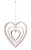 Deko Herz Mobile H35cm Windspiel MDF Holz Natur Weiß Produktbild-Vorschau 1
