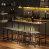 HOMCOM Bartisch Set Bartisch mit Barhocker-Set Esstisch mit Produktbild-Vorschau 7