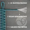 Paracord 550 corde 4mm corde type 3, nylon & polyester, Voir les images du produit 3