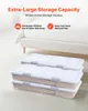 SucceBuy cassettiera sotto letto set di 4 cassetti, Anteprima dell’immagine prodotto 2