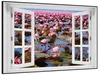 Wallario Wandbild mit Fenster-Illusion: Seerosenlandschaft Produktbild-Vorschau 2