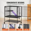 A multi-level pet cage with ramps and accessories, presented with feature callouts. Anteprima dell’immagine prodotto