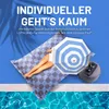 LUMALAND Sitzsack In-& Outdoor Karo 380l grau/blau Voir les images du produit 7