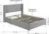 Juskys Polsterbett Savona 140x200 cm - Bett mit Stauraum, Produktbild-Vorschau 7