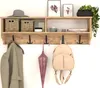 Wandgarderobe Åstorp 120 x 22 x 37 cm Kleiderhaken mit zwei Produktbild-Vorschau 2