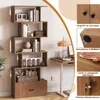 COSTWAY Boekenkast met deuren en 5 planken, roomdivider, Productafbeelding-voorbeeld 5