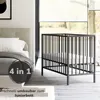 Beistellbett 60x120 cm mit Umbauseite & Rollen -BLACK Produktbild-Vorschau 19