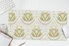 MuchoWow® Mauspad Mousepad Blumen - Gold - Muster 60x30 cm Produktbild-Vorschau 5