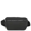 A black belt bag with the brand name repeated around the top. Anteprima dell’immagine prodotto