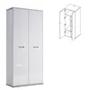 MiroMark Bella BL-122-WB Kleiderschrank 2-türig Weiß Produktbild-Vorschau 2
