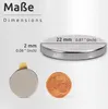 ECENCE Neodym Magnete 10 Stck. - runde Klebe-Magnete Produktbild-Vorschau 3