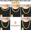 Panzerkette Herren 14mm Gold Cuban Link Chain 66cm Hip Hop Produktbild-Vorschau 5