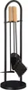 relaxdays 10028780_0 relaxdays Kaminbesteck schwarz, braun Anteprima dell’immagine prodotto 1