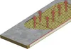 A diagram showing heat distribution within a product, indicated by red arrows. Voir les images du produit