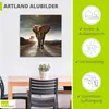 ARTland Wandbild Alu für Innen & Outdoor Ein Elefant läuft Produktbild-Vorschau 4