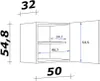 Flex Well Hängeschrank Tiago BxTxH 50 x 32 x 54,8 cm Produktbild-Vorschau 7