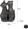 Decorazione figurina coppia gatto nero 17 cm di altezza Anteprima dell’immagine prodotto 3