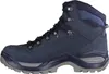 A side view of a single blue hiking boot against a white background. Produktbild-Vorschau