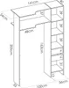 Eckkleiderschrank Kleiderschranksystem - B. 164/234 cm - Produktbild-Vorschau 3