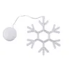 A clear product shot of a snowflake-shaped LED light with a white ball on a white background. Produktbild-Vorschau