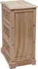 A side view of a wooden chest of drawers with rattan drawer fronts. Podgląd zdjęcia produktu