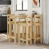 vidaXL 5-tlg. Bar-Set Massivholz Kiefer Produktbild-Vorschau 2