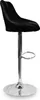 A studio shot of a single black bar stool against a white background. Podgląd zdjęcia produktu