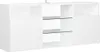 A white TV cabinet with glass shelves. Anteprima dell’immagine prodotto