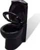 vidaXL Toilette per angolo in Vetroceramica nera Anteprima dell’immagine prodotto 10