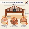 CASARIA® Panchina da Giardino Resistente in Legno Eucalipto Anteprima dell’immagine prodotto 4