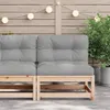vidaXL Gartensofa ohne Armlehnen mit Kissen Massivholz Produktbild-Vorschau 3