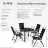 A product information sheet with a diagram of a dining set. Náhled obrázku produktu