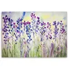 Leinwandbild lila blumen auf einer wiese 100x70 cm Feeby Produktbild-Vorschau 3