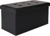 A black storage ottoman with a tufted lid is shown against a white background. Náhľad obrázku produktu