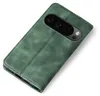 A green flip cover for a smartphone is shown diagonally on a white background. Produktbild-Vorschau