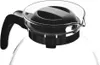 Close-up shot of the lid and handle of a glass teapot. Produktbild-Vorschau