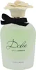 Dolce Floral Drops Flakon in satiniertem Grün mit cremefarbener Blütenkappe und schwarzer Stoffschleife. Produktbild-Vorschau