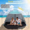 COSTWAY Parasol plażowy z ochroną UV 50+, namiot plażowy z Podgląd zdjęcia produktu 3