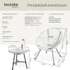 tectake® 2 Gartenstühle Santana mit Tisch Produktbild-Vorschau 5