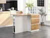Kücheninsel mit 6 Schubladen & 4 Ablagefächern aus MDF - Produktbild-Vorschau 2